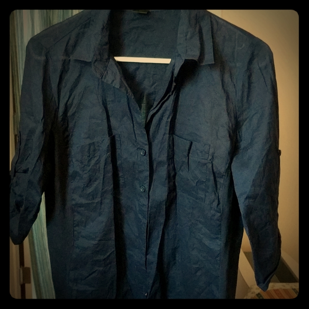 Ann taylor roll tab sleeves shirt